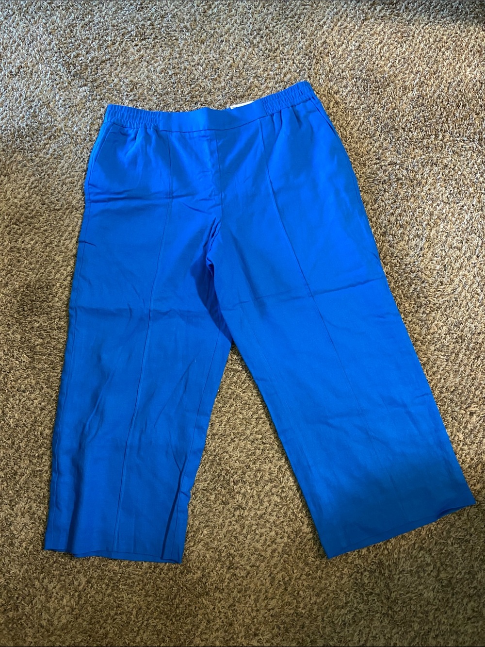 Nine West Royal Blue Pull-On Crop Pants